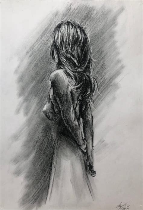 naked girl drawing|Category : Drawings of nude women